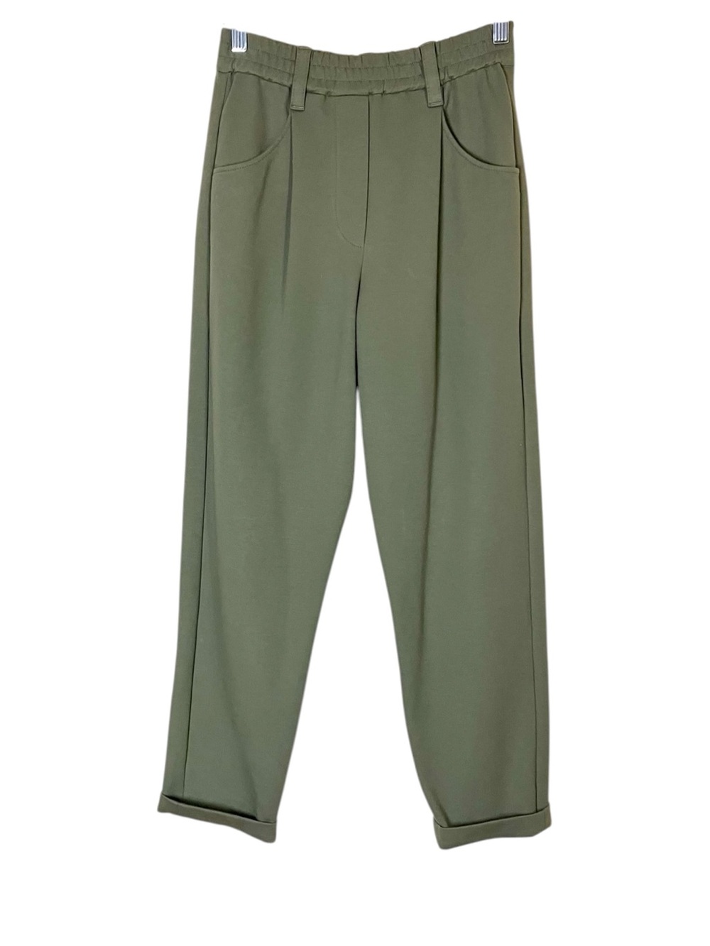 Brunello Cucinelli Pull On Knit Pleated Straight Leg Pants Size 0